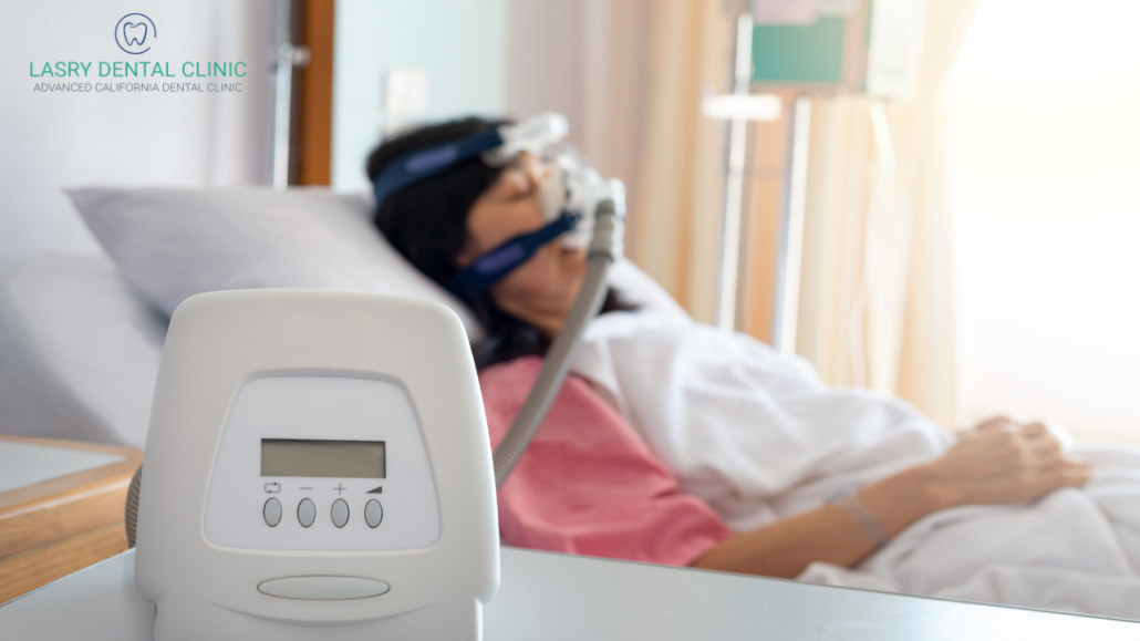  sleep apnea in dentistry - woman using CPAP machine