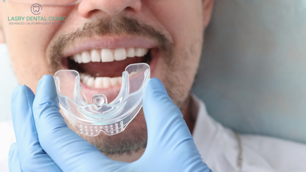 man getting a mouthguard for his teeth sensitivity